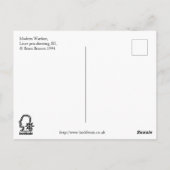 Carte Postale " Guerre moderne ", dessin à encre (Dos)