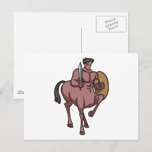 Carte Postale Guerrier (Devant / Derrière)