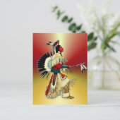 Carte Postale Guerrier amérindien #5 (Debout devant)