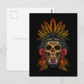 Carte Postale Guerrier aztèque (Devant / Derrière)