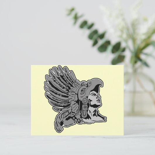 Carte Postale guerrier aztèque (Debout devant)