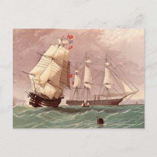 Carte Postale Guerrier britannique du navire de guerre HMS (Devant)