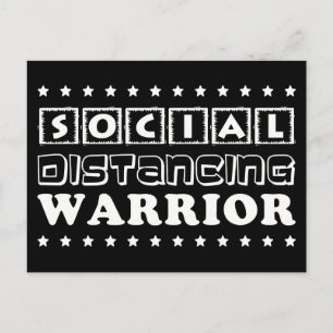 CARTE POSTALE GUERRIER DE DISTANÇAGE SOCIAL