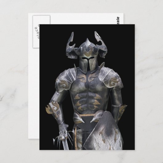 Carte Postale Guerrier de fée (Devant / Derrière)