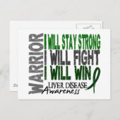 Carte Postale Guerrier de la maladie du foie (Devant / Derrière)