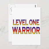 Carte Postale Guerrier de niveau 1 (Devant / Derrière)