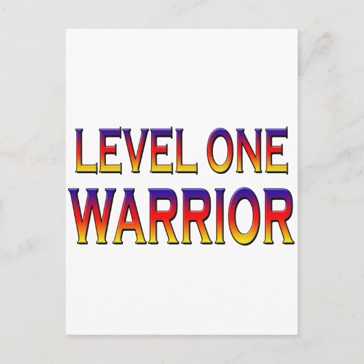 Carte Postale Guerrier de niveau 1 (Devant)