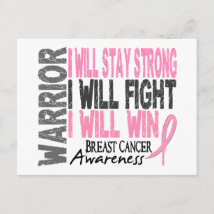 Carte Postale Guerrier du cancer du sein