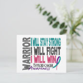 Carte Postale Guerrier du cancer du thyroïde (Debout devant)