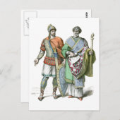Carte Postale Guerrier et chancelier byzantin (Devant / Derrière)