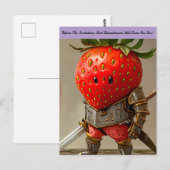 Carte Postale Guerrier Fraise (Devant / Derrière)