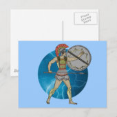 Carte Postale Guerrier grec (Devant / Derrière)