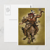 Carte Postale Guerrier indien (Devant / Derrière)