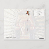 Carte Postale Guerrier indien coloré sculptant (Dos)