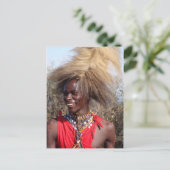 Carte Postale Guerrier massaï-1 (Debout devant)