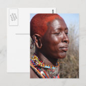 Carte Postale Guerrier Massaï-2 (Devant / Derrière)