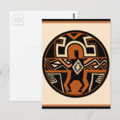 Carte Postale Guerrier Mimbres (Devant / Derrière)