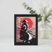 Carte Postale Guerrier samouraï japonais Japon Bushido Swordsman (Debout devant)