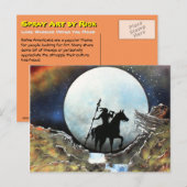 Carte Postale Guerrier solitaire sous la lune (Devant / Derrière)