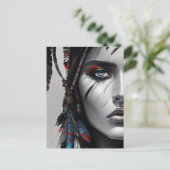 Carte Postale Guerrier tribal (Debout devant)