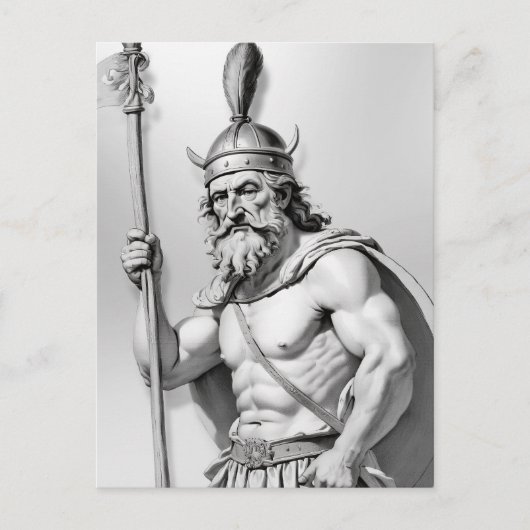 Carte Postale Guerrier viking.  (Devant)