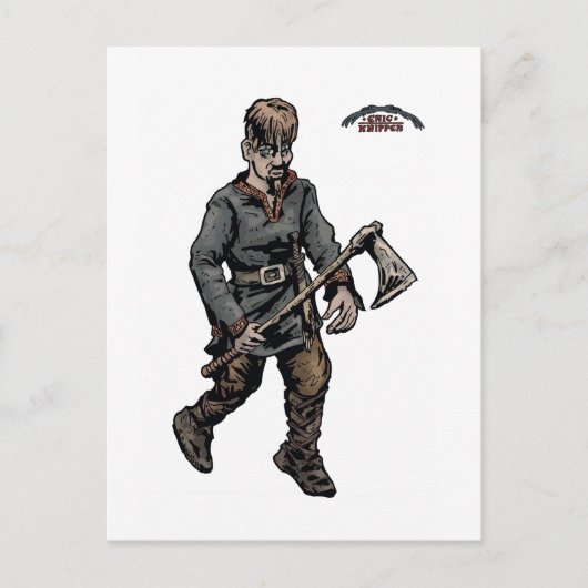 Carte Postale Guerrier viking (Devant)