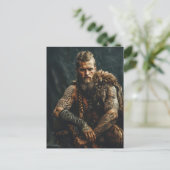 Carte Postale Guerrier Viking en tenue authentique (Debout devant)