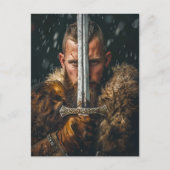 Carte Postale Guerrier Viking en tenue authentique (Devant)