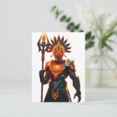 Carte postale guerrière futuriste (Debout devant)