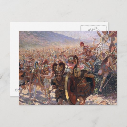 Carte Postale Guerriers anciens (Devant / Derrière)