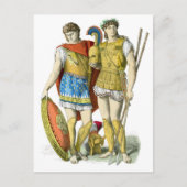 Carte Postale Guerriers grecs anciens (Devant)