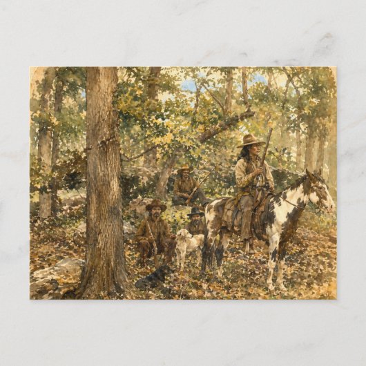 Carte Postale Guerriers Shawnee. (Devant)