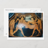 Carte Postale Guerriers. Vase grec. (Devant / Derrière)