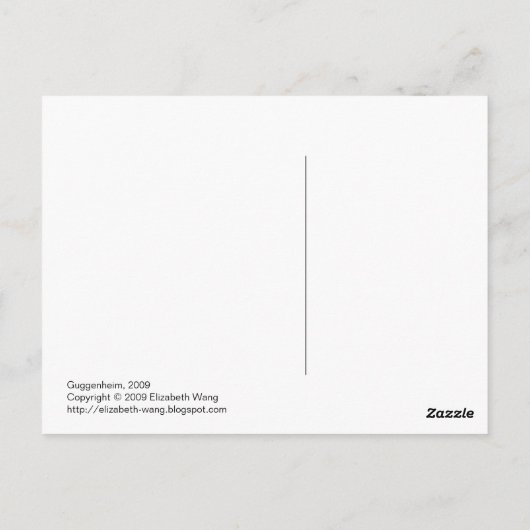 Carte Postale Guggenheim (Dos)