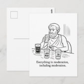 Carte Postale Guide d'Aristote pour la modération (Devant / Derrière)