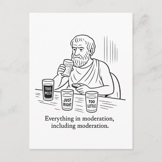 Carte Postale Guide d'Aristote pour la modération (Devant)