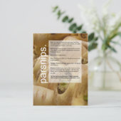 Carte Postale Guide de bonne croissance : Artichauts et parsnips (Debout devant)