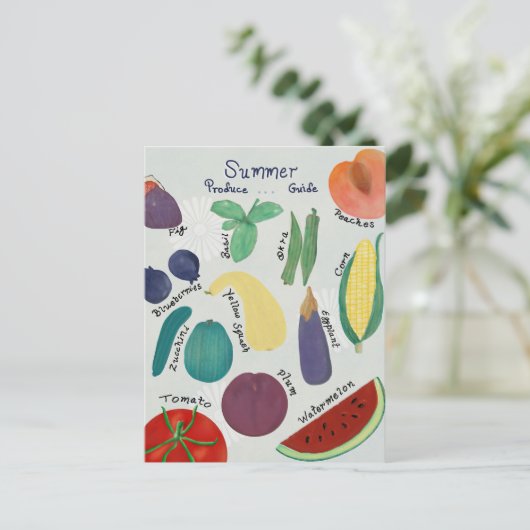 Carte Postale Guide de Produits d'Été (Debout devant)