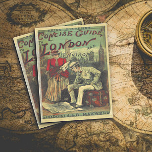 Carte Postale Guide de voyage de publicité vintage à Londres Ang