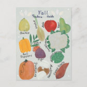 Carte Postale Guide des produits d'automne (Devant)