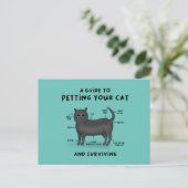 Carte Postale Guide pour la préparation de votre chat - Humour d (Debout devant)