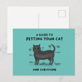 Carte Postale Guide pour la préparation de votre chat - Humour d (Devant / Derrière)