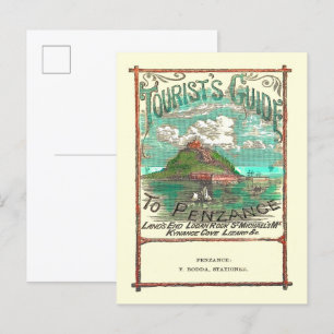Carte Postale Guide touristique vintage de Penzance Travel