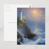 Carte Postale Guiding Light Cliff Phare Digital Art  (Devant / Derrière)