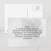 Carte Postale Guillemets inspirants et motivants (Devant / Derrière)