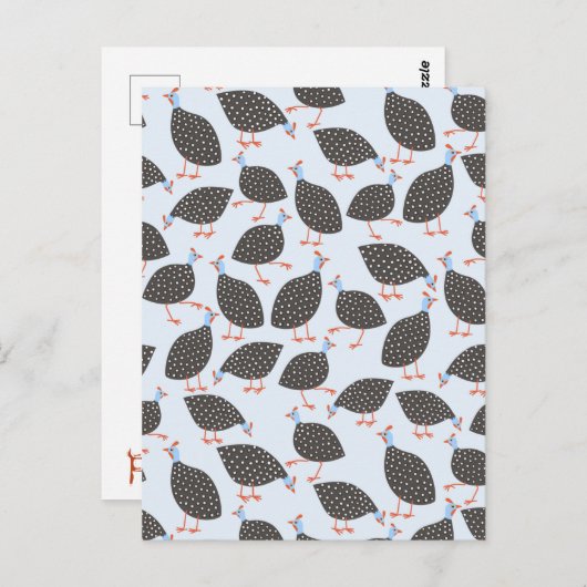 Carte Postale Guinée Hen Bird (Devant / Derrière)