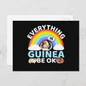 Carte Postale Guinée Pig - Guinée Soyez OK, Encouragement (Devant / Derrière)