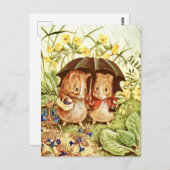 Carte Postale Guinée Pigs Go Shopping par Beatrix Potter (Devant / Derrière)