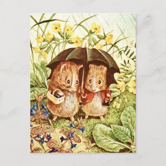 Carte Postale Guinée Pigs Go Shopping par Beatrix Potter (Devant)