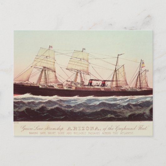 Carte Postale Guion Line Steamship Arizona (Devant)